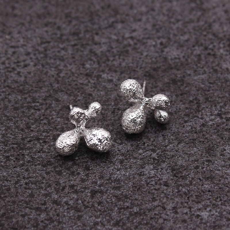 Champac michelia seed earrings sterling silver seed series - ต่างหู - เงินแท้ สีเงิน