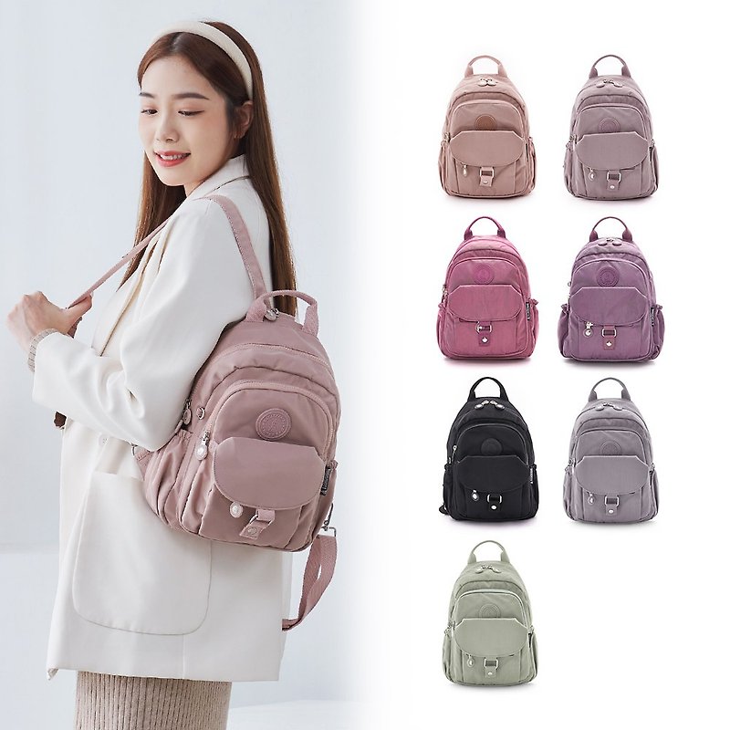 [Hot selling plain color] Time Traveler - Intellectual shoulder and back dual-use bag - seven colors in total - กระเป๋าเป้สะพายหลัง - ไนลอน หลากหลายสี