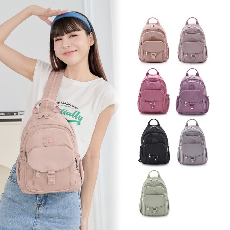 [Best Selling Plain Color] Time Traveler-Intellectual Shoulder Backpack Two-Purpose Bag-A total of seven colors - กระเป๋าเป้สะพายหลัง - ไนลอน หลากหลายสี