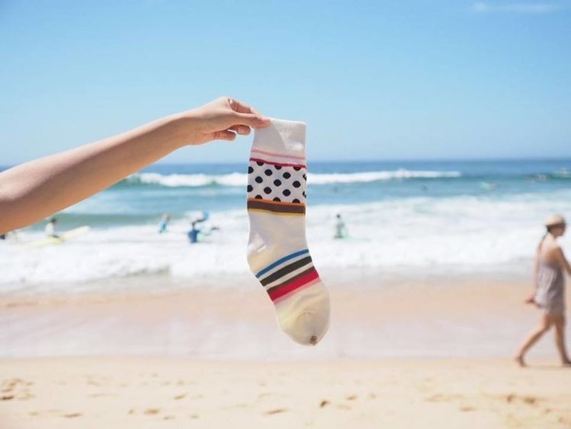 GillianSun Socks Collection 【HOT 熱銷款】1687WT - 襪子 - 棉．麻 白色