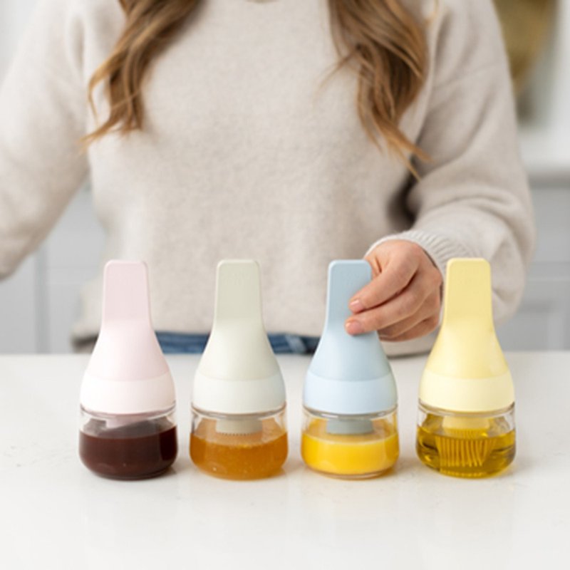 【New Color】ZUUTii Glass Condiment Brush Bottle - Food Storage - Glass Multicolor