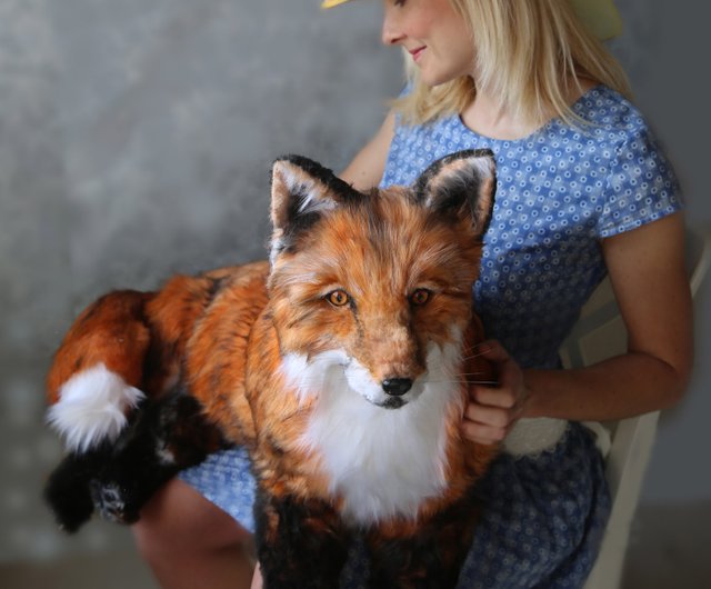 Realistic fox plush, Faux Taxidermy Plushies Animal Collectible - Shop  WoolCraft Stuffed Dolls & Figurines - Pinkoi