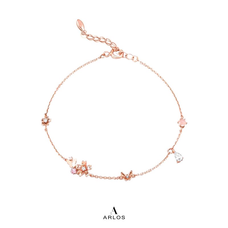 L'amour Sakura Butterfly Bracelet - สร้อยข้อมือ - เงินแท้ 