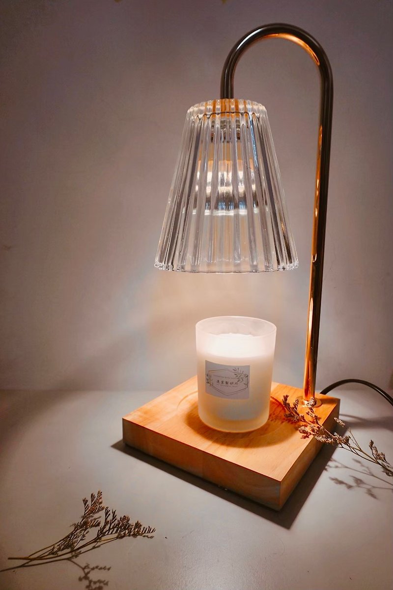【Candle Burning Lamp】Melted Wax Lamp Essential Oil Candle Fragrance Candle - เทียน/เชิงเทียน - ไม้ สีนำ้ตาล