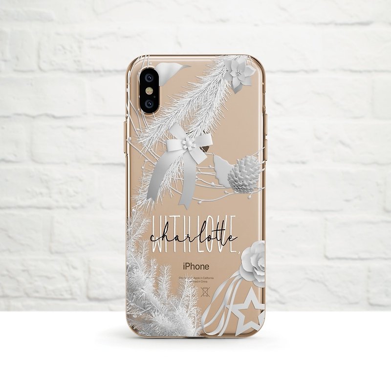 Personalise- White Christmas, iPhone series, Samsung - Phone Cases - Silicone White