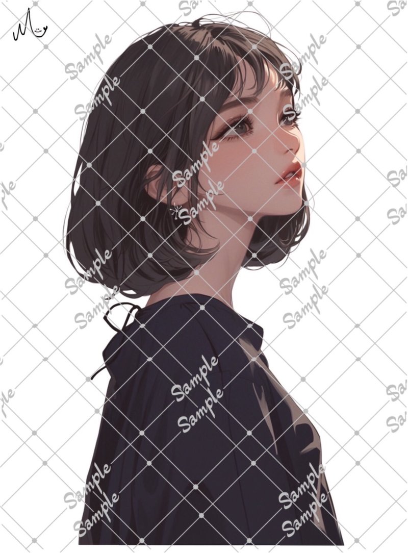 オリジナル人物ステッカー9月新作 - 貼紙 - 紙 