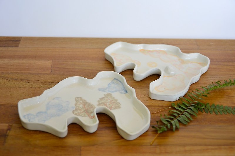 Sun Moon Lake Dim Sum Plate - Plates & Trays - Porcelain 