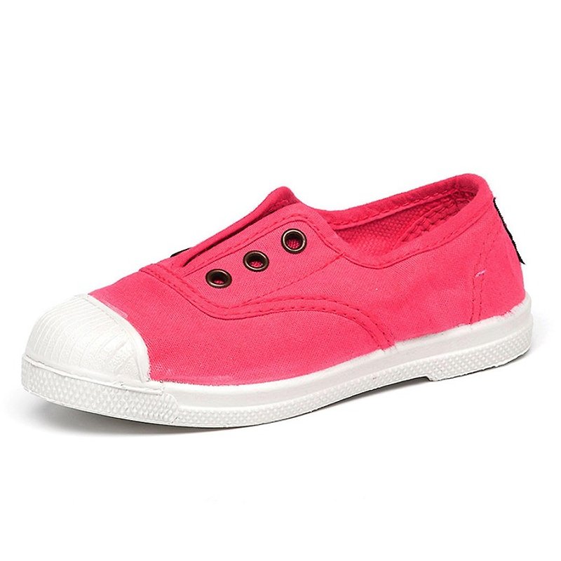 西班牙手工帆布鞋 / 470 三孔經典款 / 童鞋 / 519 粉紅 - 童裝鞋 - 棉．麻 粉紅色