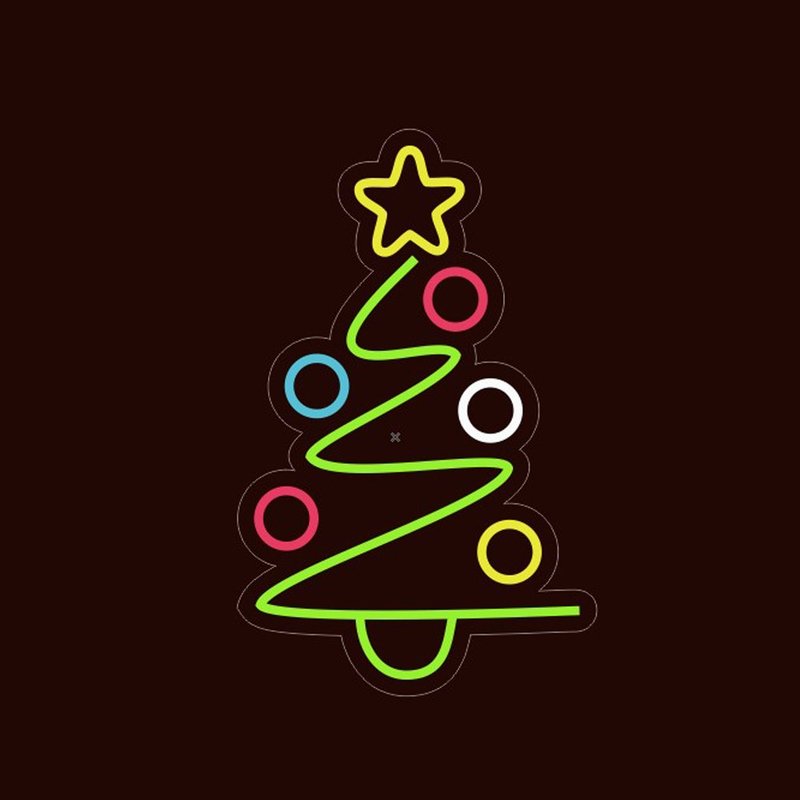 Christmas Tree  LED Neon Sign - โคมไฟ - อะคริลิค สีใส