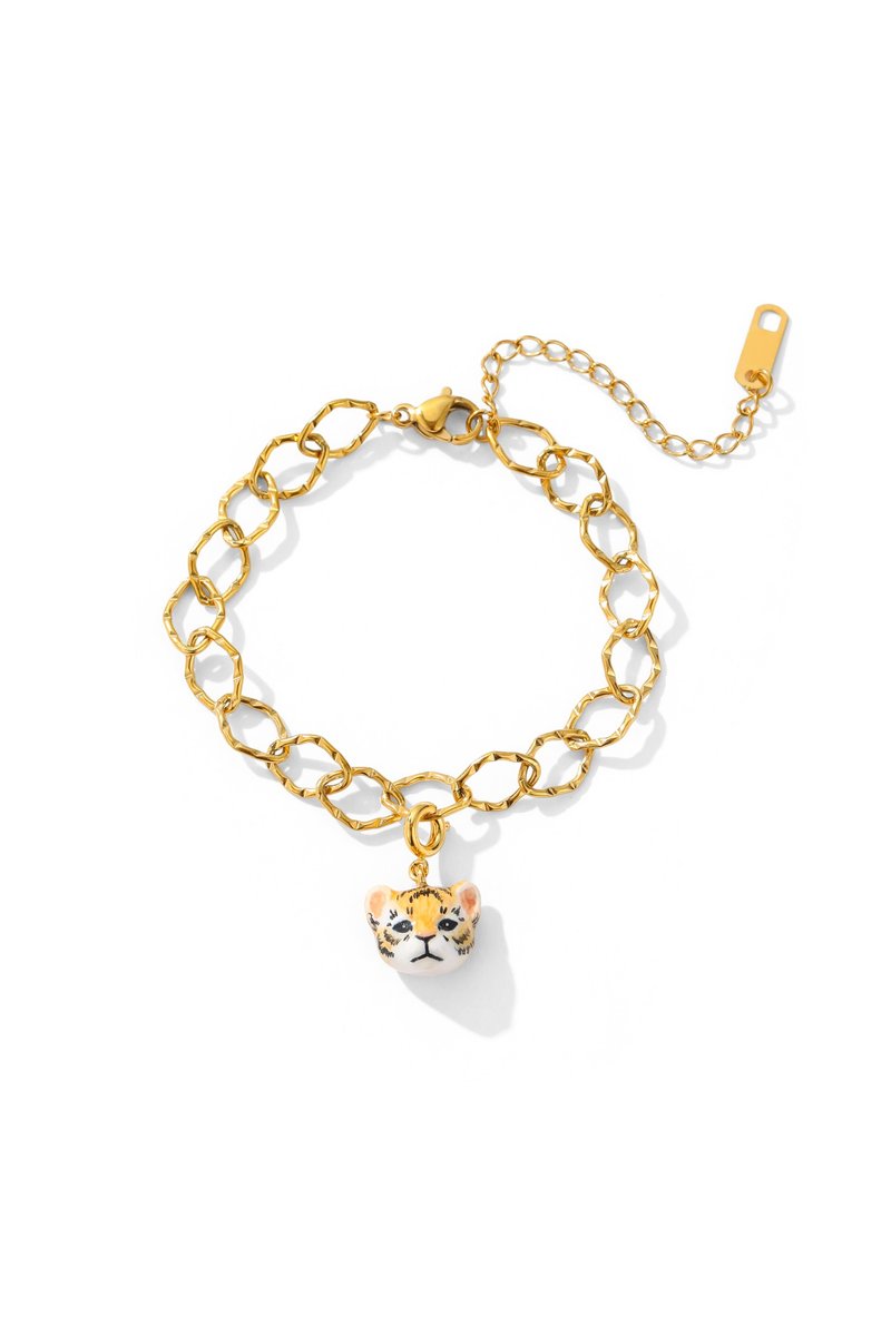小老虎頭吊飾~ Tiger  Bracelet - 手鍊/手環 - 琺瑯 