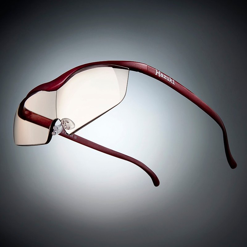 母親節禮物 日本Hazuki眼鏡式放大鏡1.6倍 茶色鏡片 紅 - 其他 - 塑膠 紅色