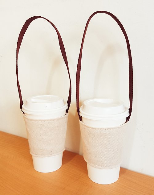 Pure cotton canvas beverage bag, beverage cup holder