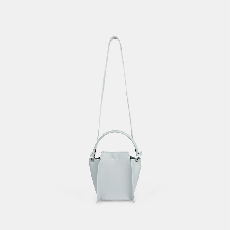 Mini Pine Corn Leather Bag - SMOKE - Handbags & Totes - Faux Leather Blue