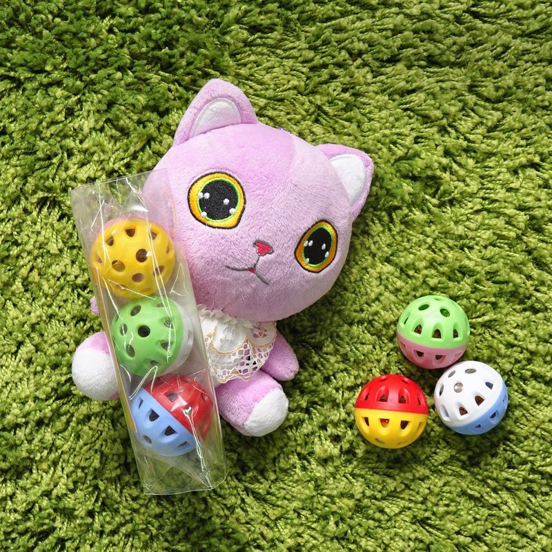【MOMOCAT】蟲癭果鈴噹球3入 - 貓/狗玩具 - 其他材質 