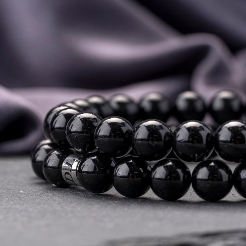 ブラックルチルクォーツ | 天然エネルギークリスタルブレスレット | 7