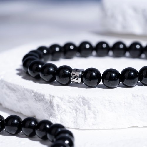 ブラックルチルクォーツ | 天然エネルギークリスタルブレスレット | 7