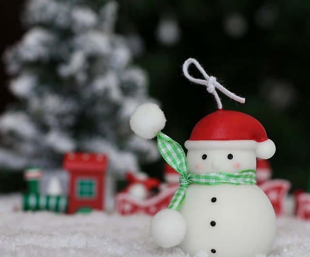 オピニオン]サンタクロース?雪だるまのクリスマスキャンドルの飾りk5