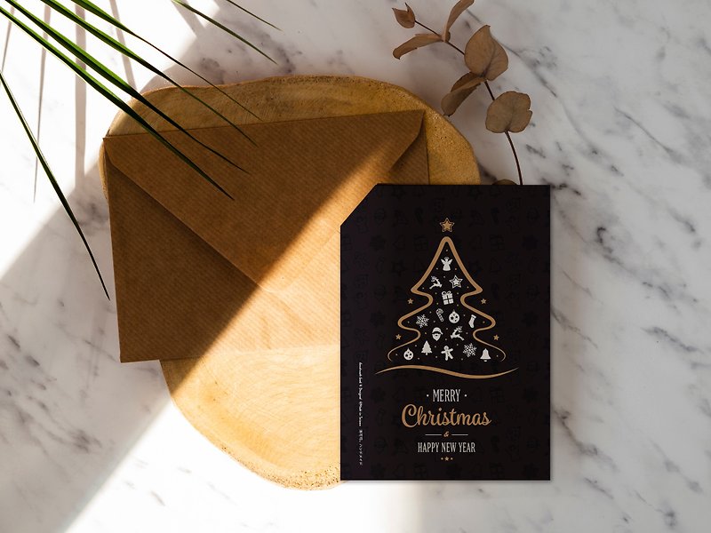 ロマンチックな夜のクリスマスカードロココイチゴWELKIN手作りポストカード交換ギフト[CM17088] - カード・はがき - 紙 
