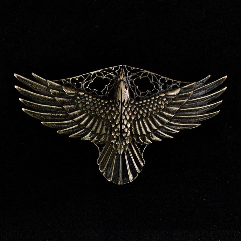 Raven Cloack Clasp Warhammer Brass Symbol - 胸針 - 銅/黃銅 咖啡色