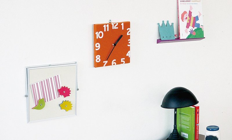 Felt 毛氈掛鐘  Torno Wall clock トルノ ウォールクロック - 時鐘/鬧鐘 - 聚酯纖維 紅色