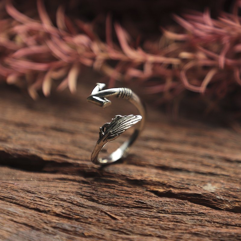 Feather arrow ring for women made of sterling silver 925 boho style - General Rings - Sterling Silver Silver