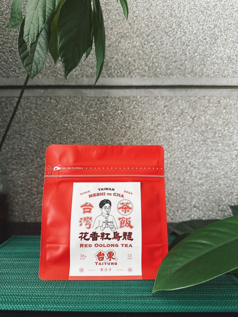 【Xiangrizi】 Taiwanese Tea Floral red oolong tea 3g x12packs =36g - ชา - อาหารสด สีแดง