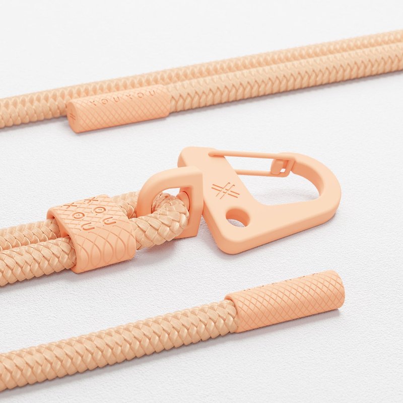 XOUXOU Phone Carabiner Rope - Peach - Phone Accessories - Nylon Pink