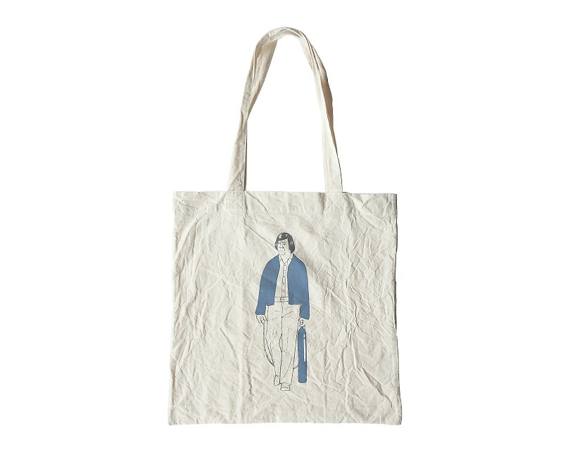 No Country for Old Men 'Anton Chigurh' Super Soft Tote Bag - Messenger Bags & Sling Bags - Cotton & Hemp Blue