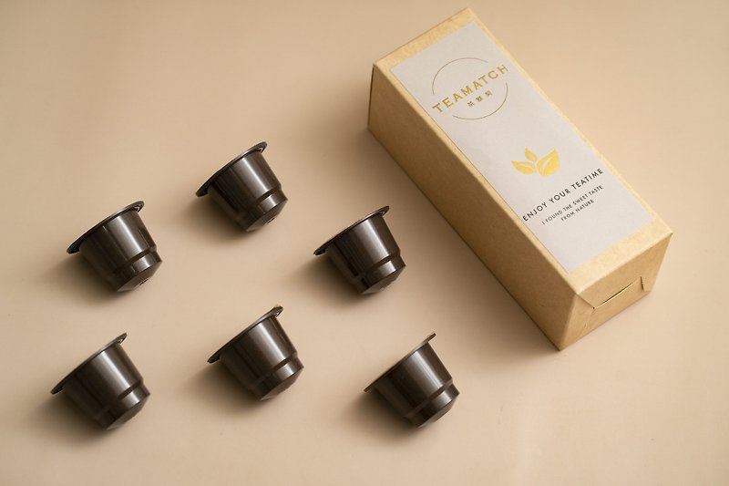 [NS Tea Capsules] Mizuya Houcha Tea Capsules Experience Set of 6 Compatible with Nestlé Nespresso - Coffee - Fresh Ingredients Brown