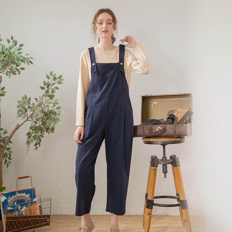 Hana Mokuba Fresh Casual Loose Suspenders - Overalls & Jumpsuits - Cotton & Hemp 