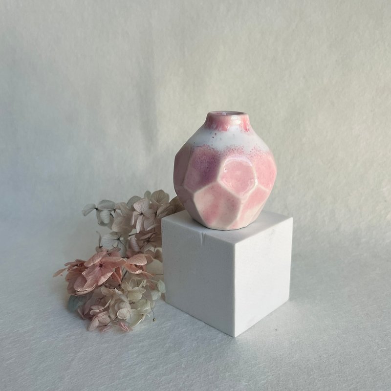 花入 花瓶 陶芸 陶器 - 花瓶・植木鉢 - 陶器 ピンク