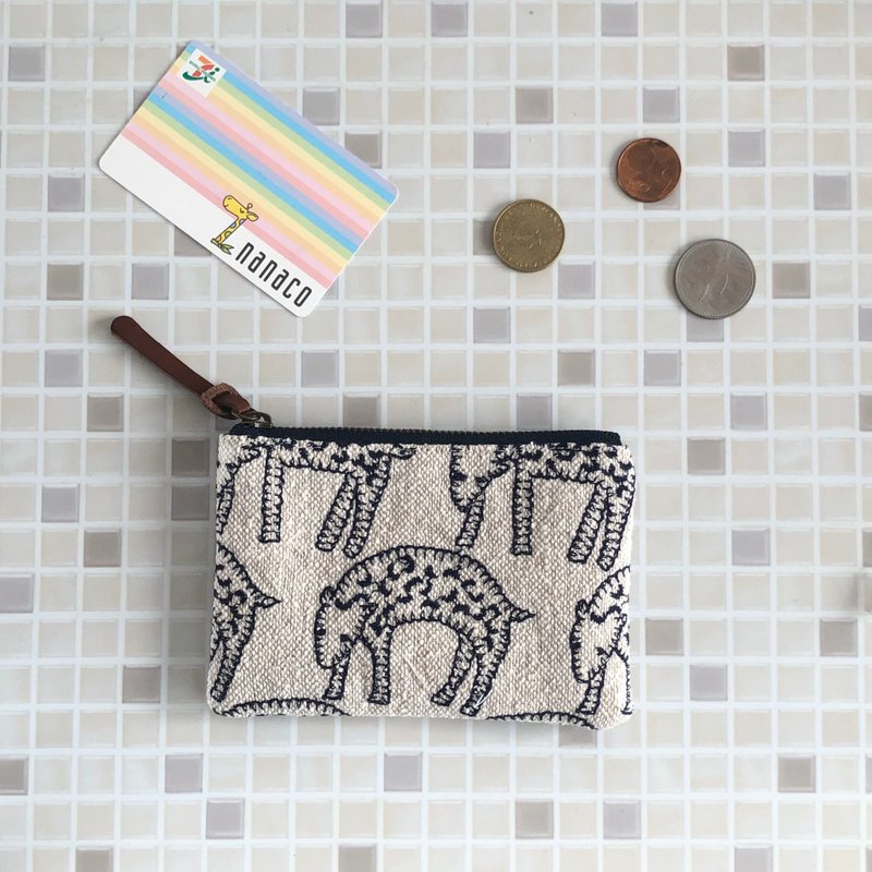 mina perhonen handmade sheep pattern count pouch small - Coin Purses - Cotton & Hemp White