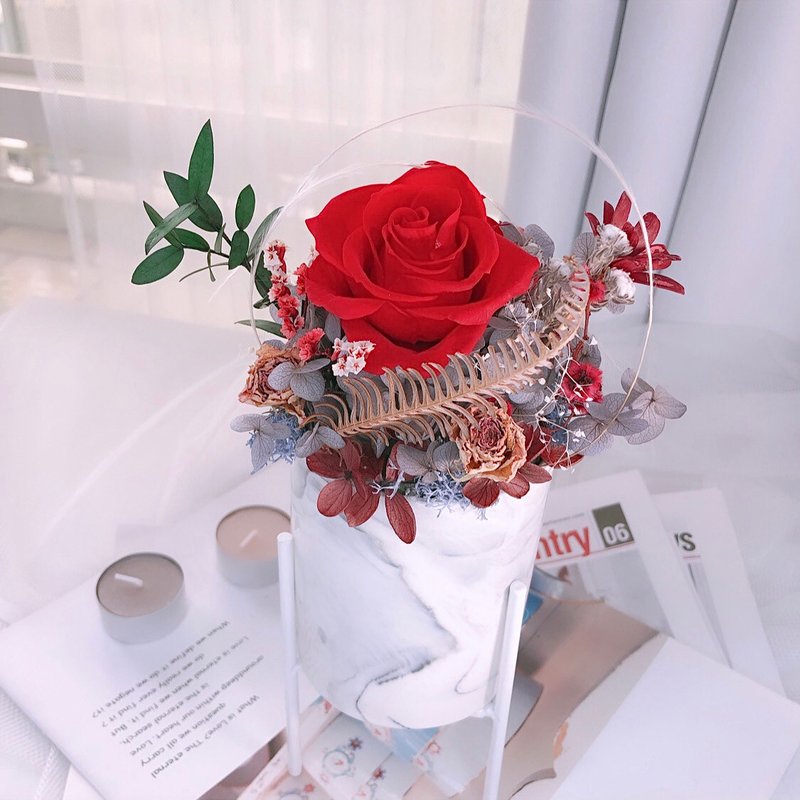 Preserved Flower Pedestal Arrangement | Everlasting Flowers | Dried Flowers - ช่อดอกไม้แห้ง - พืช/ดอกไม้ 