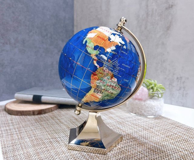 新品天然石地球儀65cm 新品天然石地球儀65cm