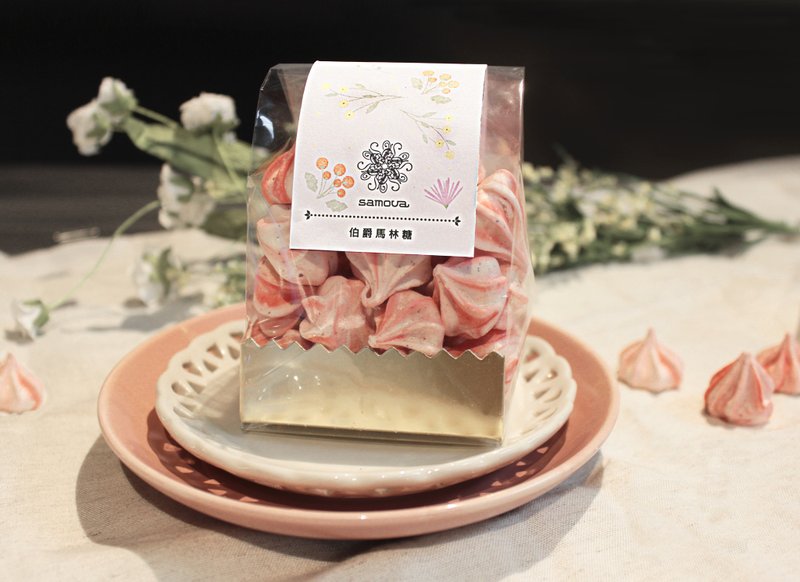 滿千贈禮-samova白日夢伯爵馬林糖 | 法式蛋白糖霜 / 可單筆購買 - 零食/點心 - 新鮮食材 粉紅色