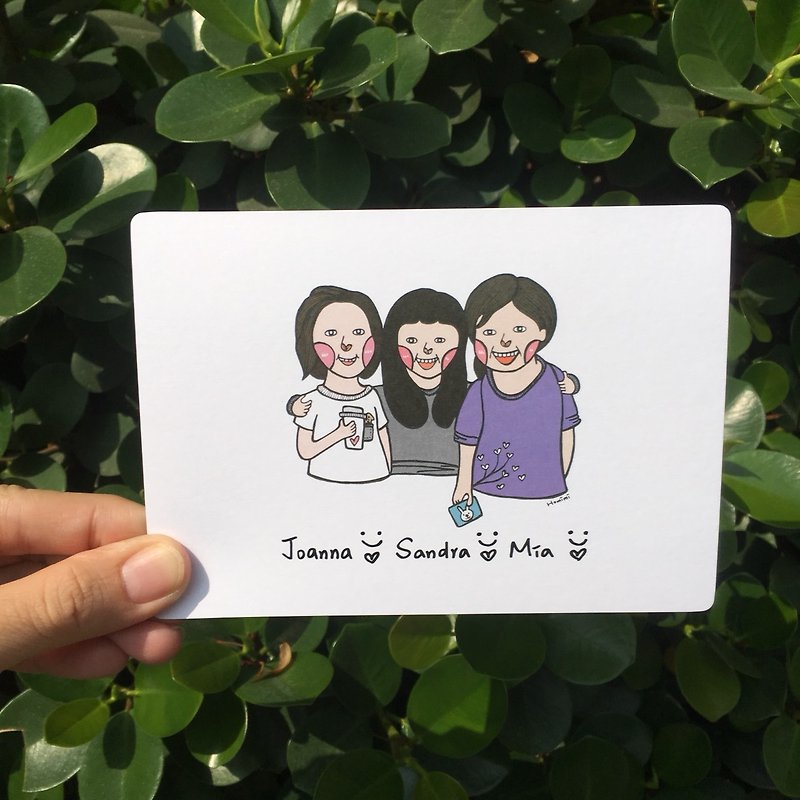 【Homimi】加購 明信片  插畫手寫卡片 客製化 - 心意卡/卡片 - 紙 透明