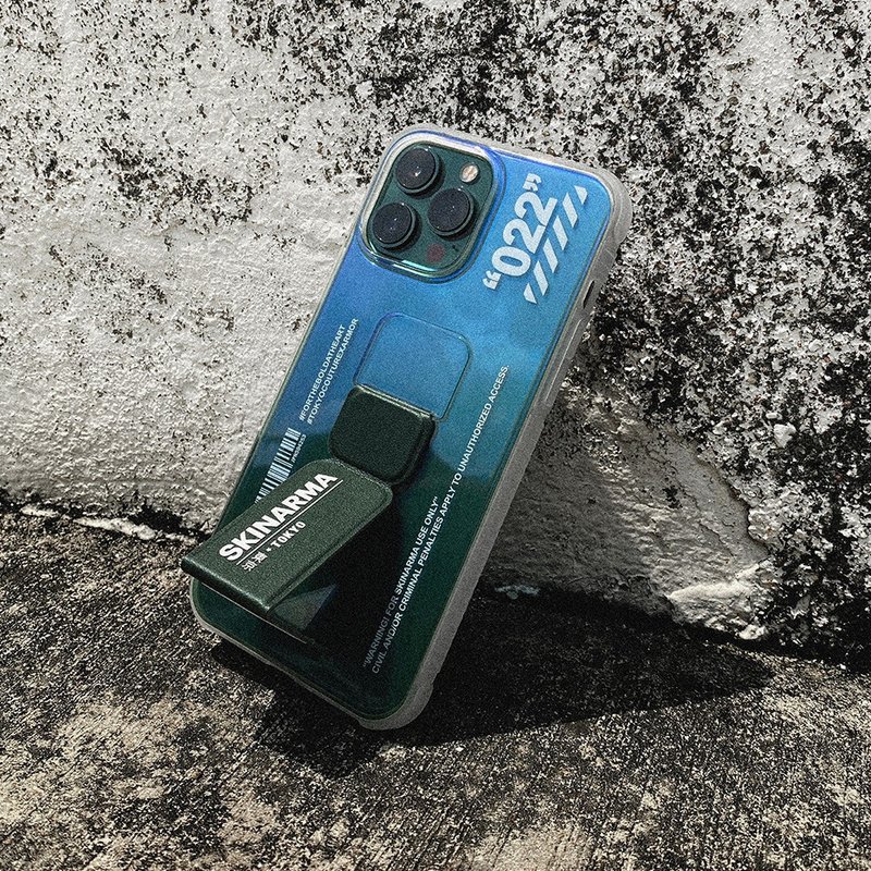iPhone 13 Taihi Kobai IML工藝防刮支架防摔手機殼-綠 - 手機殼/手機套 - 塑膠 綠色