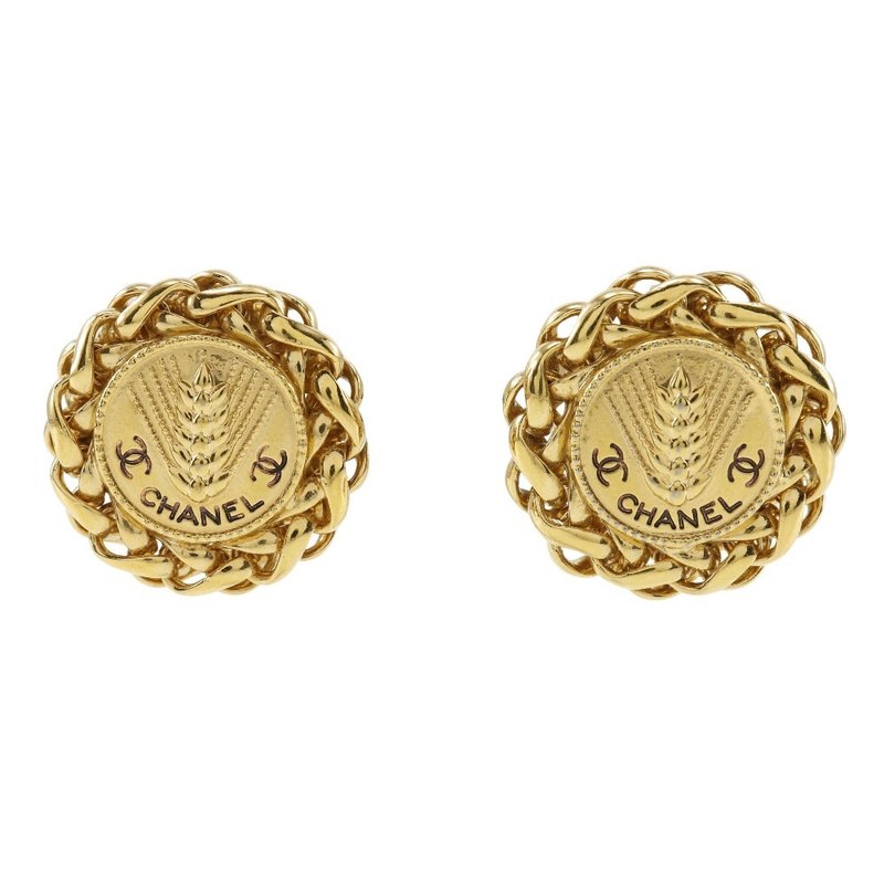 【日本直送】シャネル CHANEL 稲穂モチーフ イヤリング ヴィンテージ 金メッキ 約50.0g レディース【中古】 - 耳環/耳夾/耳骨夾 - 其他金屬 金色