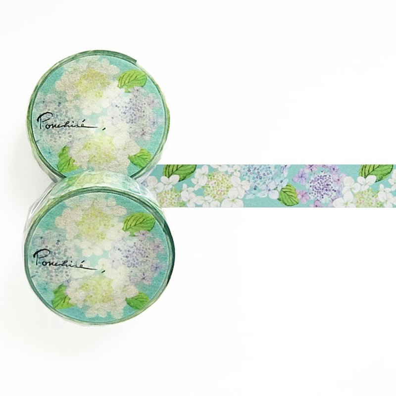 Hydrangea masking tape - Washi Tape - Paper Blue