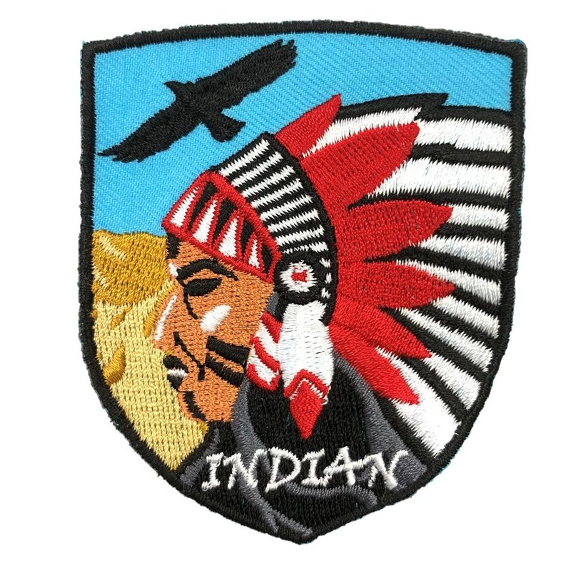 アメリカインディアンアメリカファッション流行の刺繡ステッカー立体刺繡ステッカー装飾ステッカーバッジ刺繡布ステッカー - ピンバッジ・ピンズ - 刺しゅう糸 多色