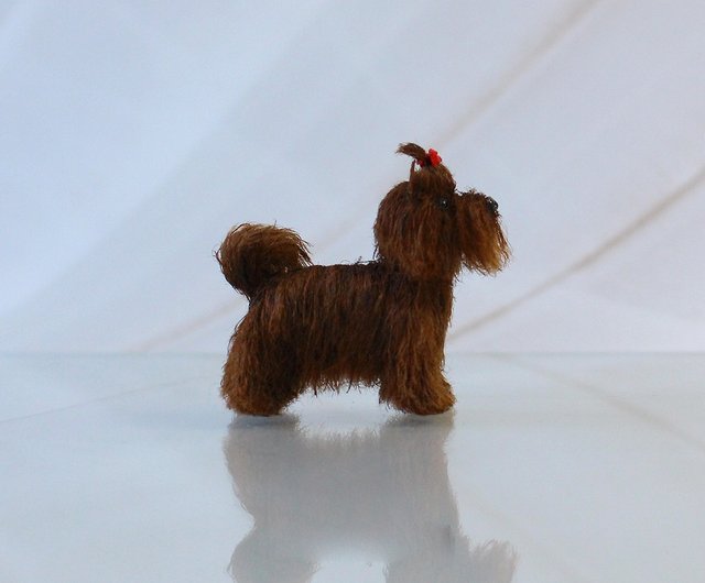 Yorkshire Terrier Artist Needle Felted Dog Sculpture Dog 