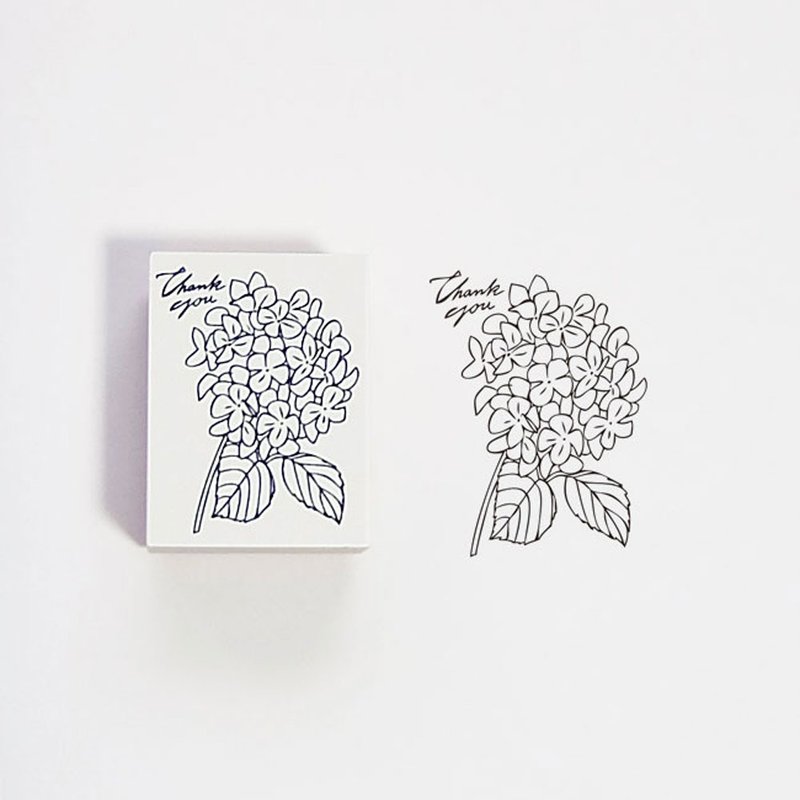 Rubber stamp hydrangea - ตราปั๊ม/สแตมป์/หมึก - ยาง ขาว