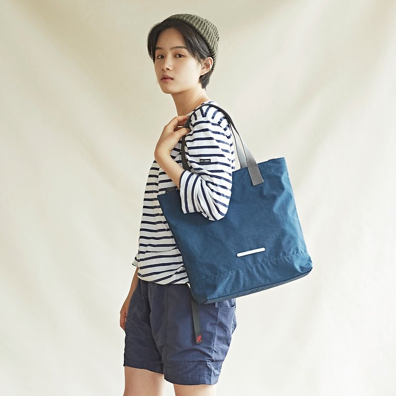 RAWROW-Park Zhen Series-13吋 Dual-use Tote (Hand/Shoulder)-Navy-RTO292NA - Messenger Bags & Sling Bags - Nylon Blue