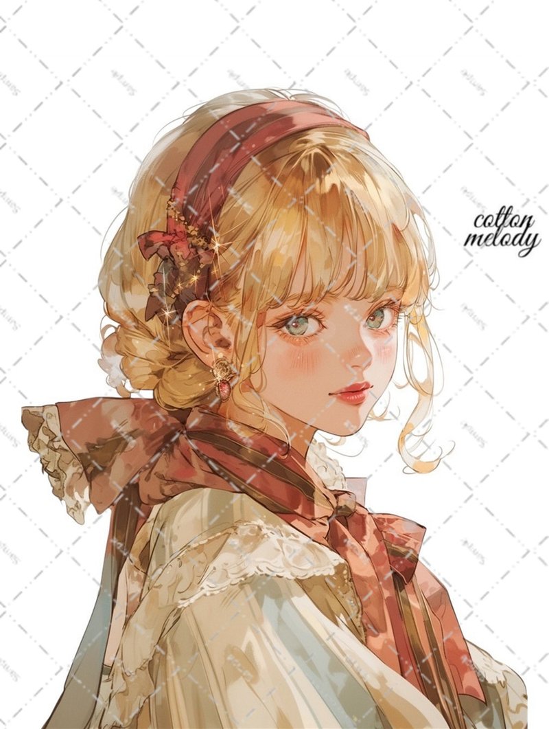 original sticker no.6930 人物ステッカー オリジナルステッカー 人物ステッカー 女の子ステッカー オリジナル人物ステッカー - 貼紙 - 紙 