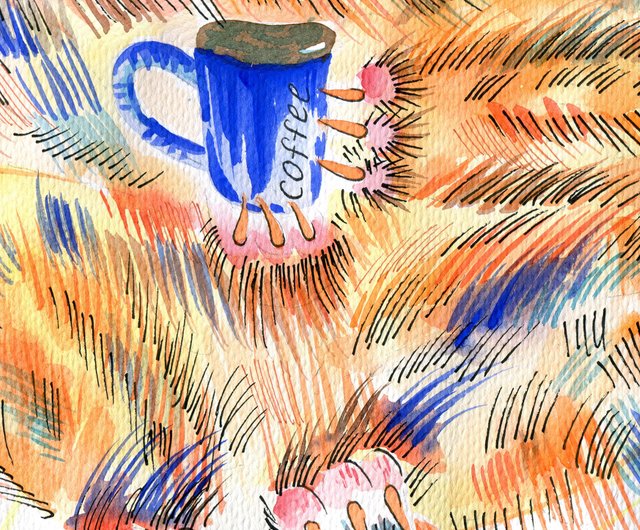 絵画 アクリル画 インテリア 白猫 猫の絵 猫の置物 ミニア