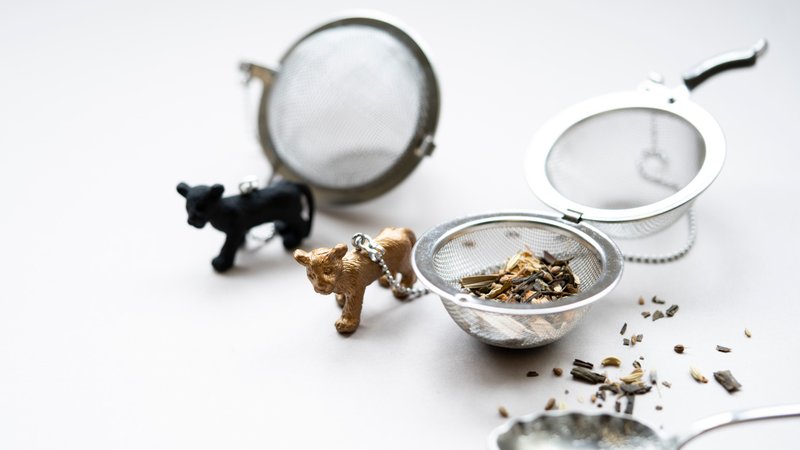 01LIV不銹鋼濾茶器CHICHI濾茶球 獅子吊饰 原創設計 泡茶器 - 茶壺/茶杯/茶具 - 不鏽鋼 金色