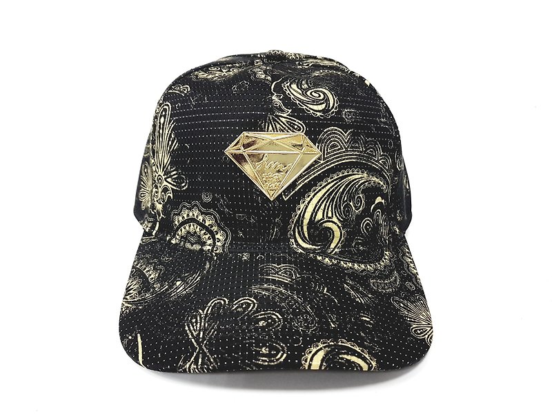 Diamond baseball cap # Dark gold generation of the old cap hat - หมวก - ผ้าฝ้าย/ผ้าลินิน สีทอง