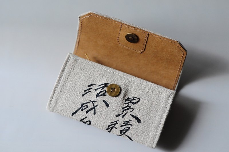 1983ER×今晚我是手 米色/自己樣子/布紙小包/聯名款 零錢包 卡夾 - 零錢包/小錢包 - 棉．麻 白色