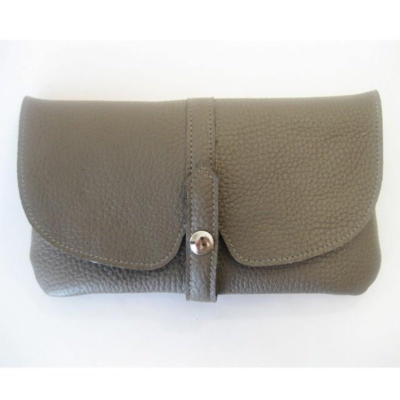 "Globe" long wallet < Brown gray> - Wallets - Genuine Leather 