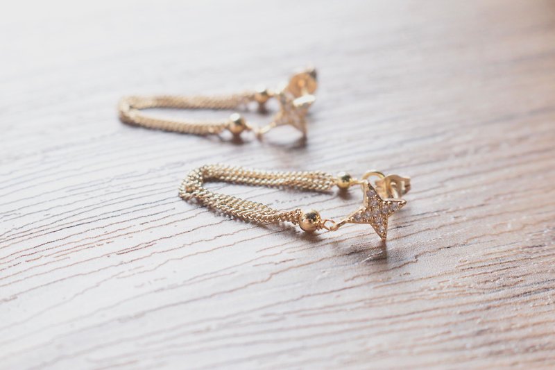 30% off crystal earrings at the end of the year-a little simpler- - Earrings & Clip-ons - Precious Metals Gold